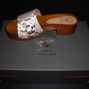 Vince Camuto VE-Trendan Black/White Snake Leather Size 7M